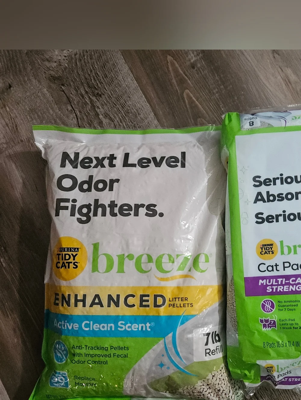 Purina Litter Tidy Cat Breeze Pellets 7 lb Bag 8 Refill Cat Pads